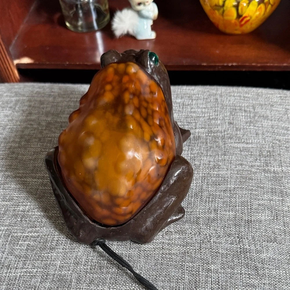Reptile Frog Lamp with Orange Shell